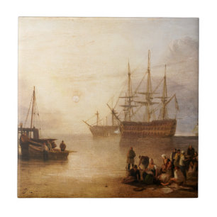 William Turner – 太陽が蒸気で沈む タイル