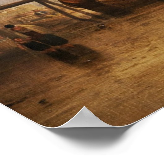 William Turner – 太陽が蒸気で沈む ポスター (角)