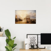 William Turner – 太陽が蒸気で沈む ポスター (ホームオフィス)