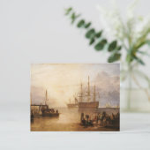 William Turner – 太陽が蒸気で沈む ポストカード (スタンド正面)