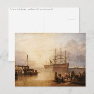 William Turner – 太陽が蒸気で沈む ポストカード