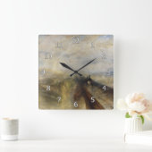 William Turner – 雨、蒸気、および速度 スクエア壁時計 (ホーム)