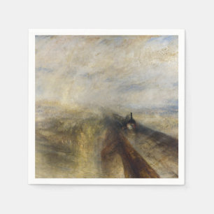 William Turner – 雨、蒸気、および速度 スタンダードカクテルナプキン