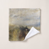 William Turner – 雨、蒸気、および速度 バスタオルセット (ウォッシュタオル)