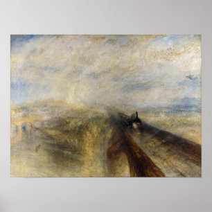 William Turner – 雨、蒸気、および速度 ポスター