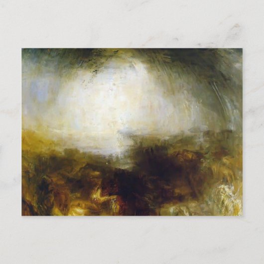 William Turner-Shade & Darkness、Delugeの夕べ ポストカード (正面)