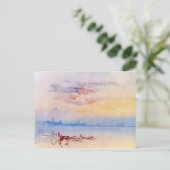 William Turner-Venice,東からGuidecca,日の出 ポストカード (スタンド正面)