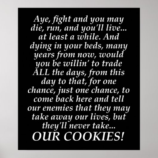 William Wallace Misquote おもしろい Braveheart Poster ポスター (正面)