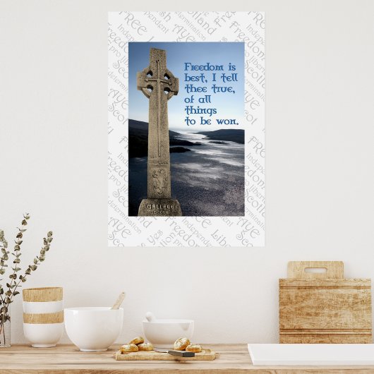 William Wallace Scotish Freedom Poster ポスター (キッチン)