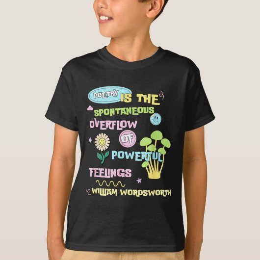 William Wordsworth Quote Etry Em Writing Writer Gi Tシャツ (正面)