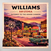 Williams Arizona Route 66 Vintage ポスター (正面)