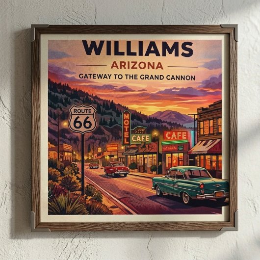 Williams Arizona Route 66 Vintage ポスター