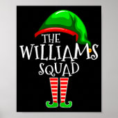 Williams Family Name Squad Matching Group Elf Chri ポスター (正面)