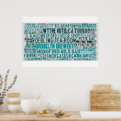 Williamsburg Brooklyn Hipsterホットスポットのポスター ポスター (キッチン)