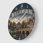 Williamsburg Virginia ラージ壁時計 (傾斜)