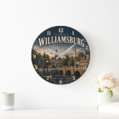 Williamsburg Virginia ラージ壁時計 (ホーム)
