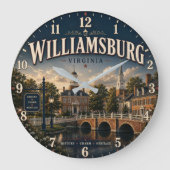 Williamsburg Virginia ラージ壁時計 (正面)