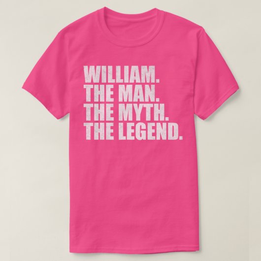 WilliamWilliam名William与え名 Tシャツ (デザイン正面)
