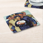 Willie Gillis'パッケージfrom Home スクエアペーパーコースター (アングル)