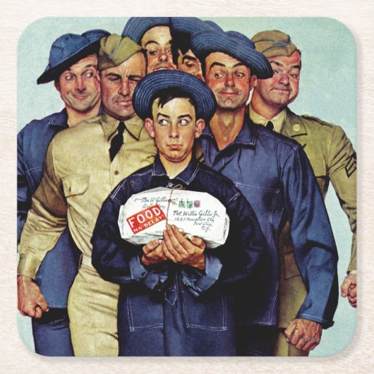 Willie Gillis'パッケージfrom Home スクエアペーパーコースター (正面)