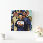 Willie Gillis'パッケージfrom Home スクエア壁時計 (ホーム)