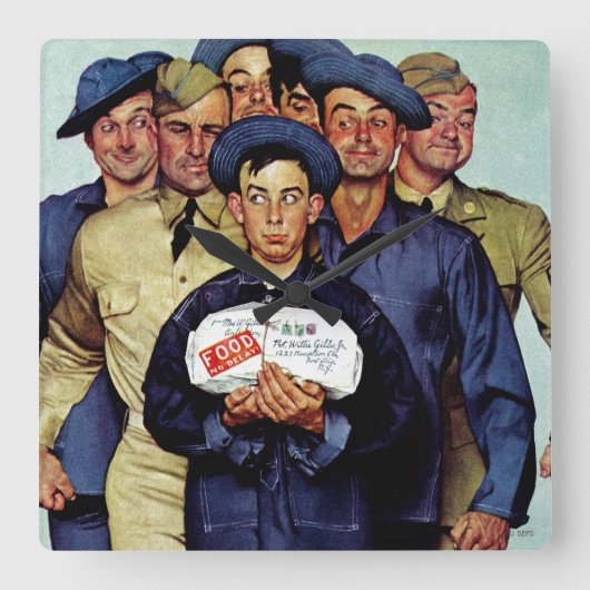 Willie Gillis'パッケージfrom Home スクエア壁時計 (正面)