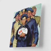 Willie Gillis'パッケージfrom Home スクエア壁時計 (傾斜)