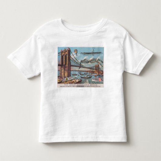Willimantic橋の空中写真 トドラーTシャツ (正面)