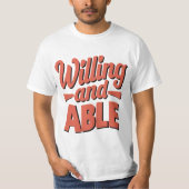 Willing and bale T-shirt Design Tシャツ (正面)