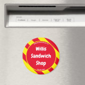 Willisサンドイッチショップレッド/イエローマグネット マグネット (インサイチュ (食洗機))