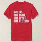 WillisWillisファミリー名Willis姓Willis S Tシャツ (デザイン正面)