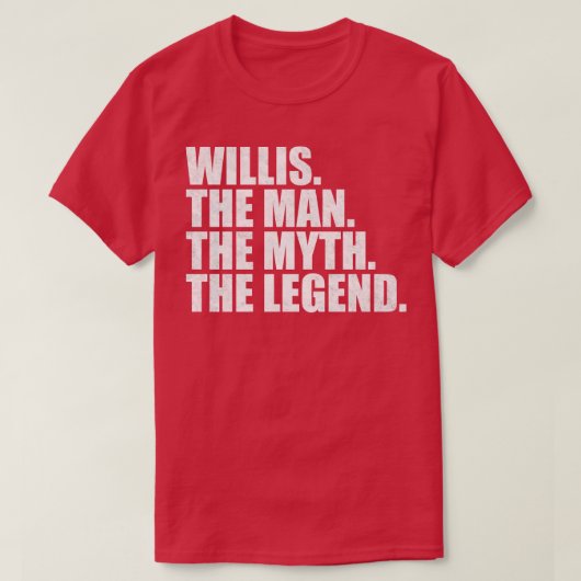 WillisWillisファミリー名Willis姓Willis S Tシャツ (デザイン正面)