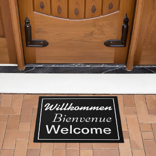 Willkomen Bienvenue多言語へようこそ ドアマット