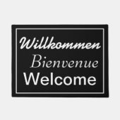 Willkommen Bienvenueへようこそ多言語 ドアマット (正面)