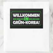 Willkommen in Gruen-Korea!  長方形シール (バッグ)