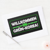 Willkommen in Gruen-Korea!  長方形シール (封筒)