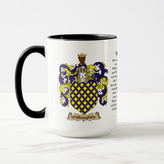 Willoughby家族の紋章付き外衣 マグカップ (左)