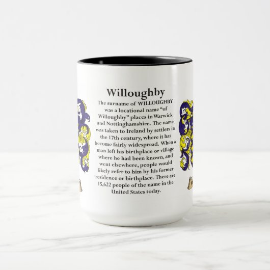 Willoughby家族の紋章付き外衣 マグカップ (中央)