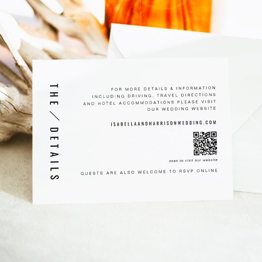 WILLOWミニマモダンリストQRコードの結婚詳細 招待状