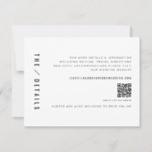 WILLOWミニマモダンリストQRコードの結婚詳細 招待状 (正面)