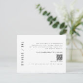 WILLOWミニマモダンリストQRコードの結婚詳細 招待状 (スタンド正面)