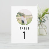 WILLOWミニマルモダンリストラウンドフォトテーブル番号 メニュー (スタンド正面)