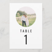 WILLOWミニマルモダンリストラウンドフォトテーブル番号 メニュー (正面)