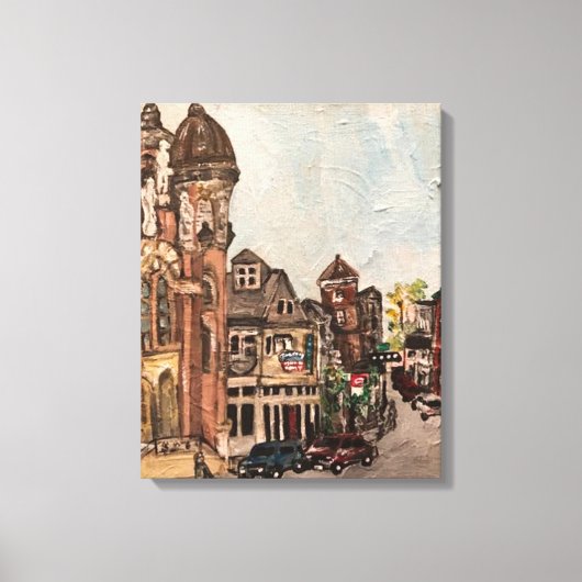 Willow氏によるオハイオ絵画州「リトルイタリア、クリーブランド」 キャンバスプリント (正面)