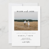 WILLOW モダン Squareミニマル Photo結婚's 招待状 (正面)