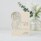 Willow Branch on Linen応答カード 出欠カード (スタンド正面)