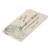 Willow Branch on Linen Wedding日付を保存 マグネット (左側)