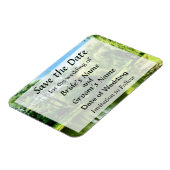 Willow by the Lake日付を保存 マグネット (左側)