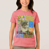 Willow Glen patchwork and cat トライブレンドＴシャツ (正面)