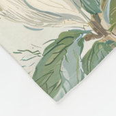 Willow Little Magnolia Wallpaper Floral Coastal  フリースブランケット (角)